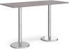 Dams Pisa Rectangular Poseur Table - 1800mm - Grey Oak