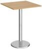 Dams Pisa Square Poseur Table - 800mm - Oak