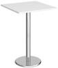 Dams Pisa Square Poseur Table - 800mm - White