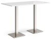 Dams Brescia Rectangular Poseur Table - White