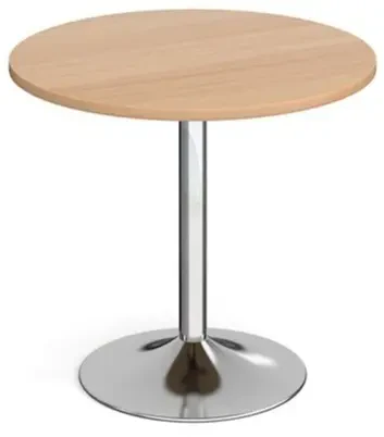 Dams Genoa Circular Dining Table with Trumpet Base 800mm Diameter - Beech