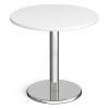 Dams Pisa Circular Dining Table with Round Base - White