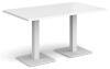 Dams Brescia Rectangular Dining Table 1400mm - White