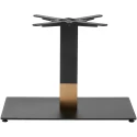 Zap Boston Sleek Black & Gold Small Rectangular Table Base - (h) 430mm