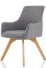 Dynamic Carmen Grey Fabric Wooden Leg Chair