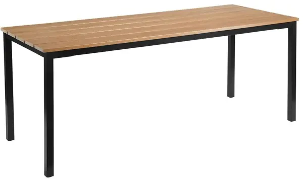 EKO 4 Leg Rectangular Dining Table - 1800 x 690mm - Aged Golden Oak