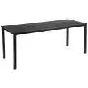 EKO 4 Leg Rectangular Black Dining Table - 1800 x 690mm