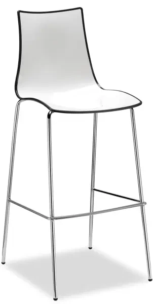 Gentoo Gecko Shell Dining Stool with Chrome Legs - Anthracite