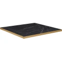 Zap Omega Laminate Marble Square Table Top with Gold Edge - 600 x 600mm