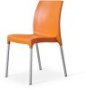 Tabilo Vibe Polypropylene Chair - Aluminium Legs - Orange
