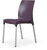 Tabilo Vibe Polypropylene Chair - Aluminium Legs - Plum
