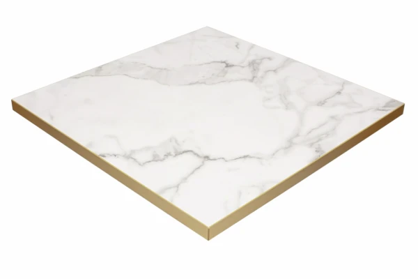 Tabilo Tuff High Gloss Square Table Top - 600 x 600mm - Calacatta Marble