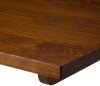 Tabilo Stained Solid Wood Square Table Top - 700 x 700mm - Walnut
