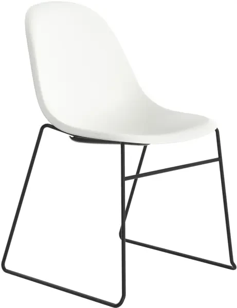 TC Lizzie Skid Chair - White